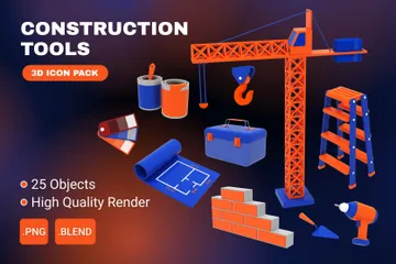 Outils de construction Pack 3D Icon