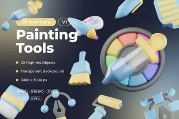Outils de peinture Pack 3D Icon