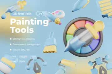 Outils de peinture Pack 3D Icon