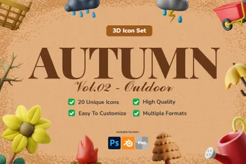 Outono Pacote de Icon 3D