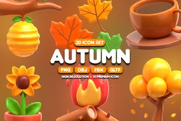 Outono Pacote de Icon 3D