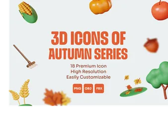Free Outono Pacote de Icon 3D