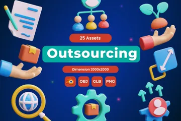 Outsourcing 3D Icon Pack