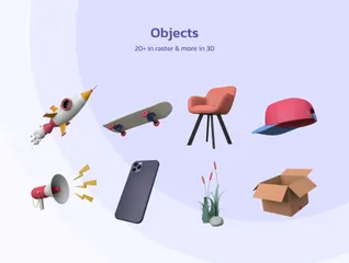 OUUU!!! Objects 3D Illustration Pack