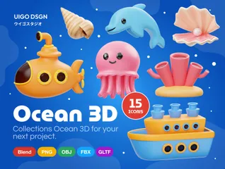 Ozean 3D Icon Pack