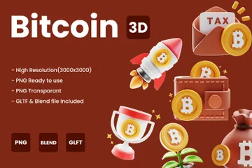 Pack Bitcoin 3D Icon Pack