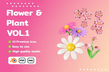 Pack de fleurs Vol.1 Pack 3D Icon