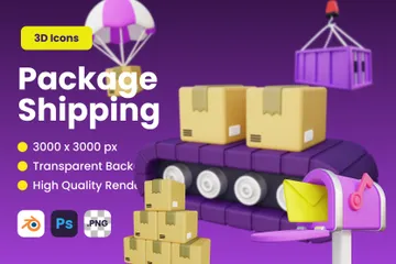 Package Shipping 3D Icon Pack