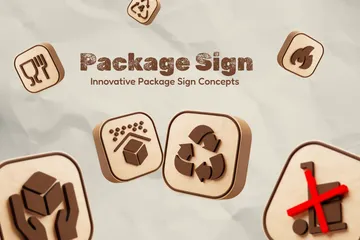 Package Sign 3D Icon Pack