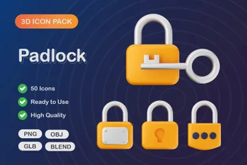 Padlock 3D Icon Pack