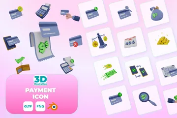 Pagamento Pacote de Icon 3D