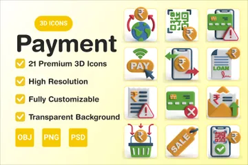 Pagamento Pacote de Icon 3D