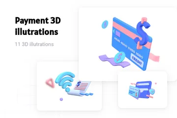 Pagamento Pacote de Illustration 3D