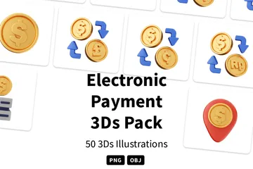 Pagamento eletrônico Pacote de Icon 3D