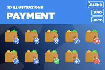 Pago UI UX Paquete de Icon 3D