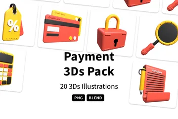 Paiement Pack 3D Icon