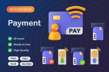 Paiement Pack 3D Icon