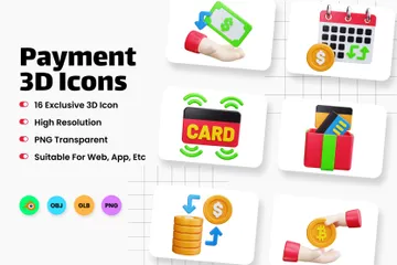 Paiement Pack 3D Icon