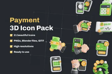 Paiement et transaction Pack 3D Icon