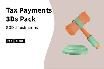 Paiements d'impôts Pack 3D Icon