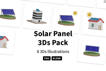 Painel solar Pacote de Icon 3D