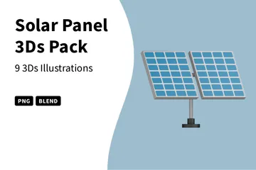 Painel solar Pacote de Icon 3D