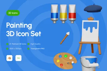 Painting 3D Icon Pack