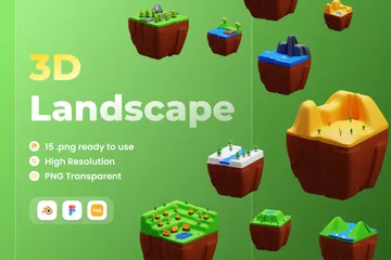 Paisaje Paquete de Icon 3D