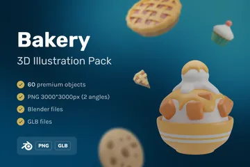 Panadería Paquete de Icon 3D