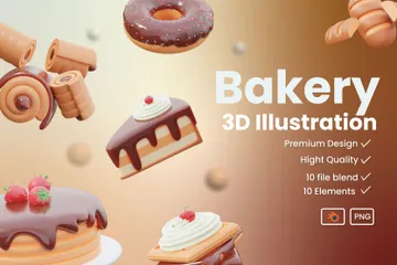 Panadería Paquete de Icon 3D