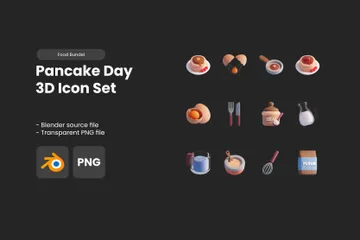 パンケーキの日 3D Iconパック