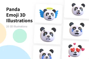 Panda Emoji 3D Emoji Pack