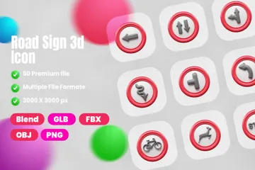 Panneau de signalisation et symbole Pack 3D Icon