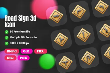 Panneau de signalisation et symbole Pack 3D Icon