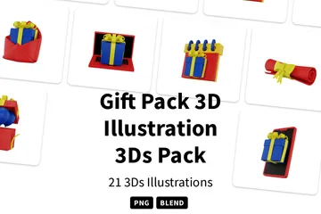 Paquete de regalo Paquete de Icon 3D