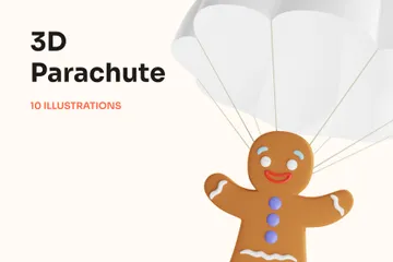 Parachute 3D Illustration Pack
