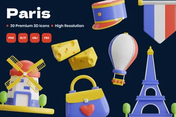 Paris 3D Icon Pack