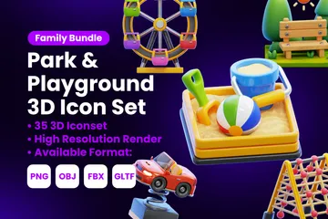 PARK & PLAYGROUND 3D Icon Pack