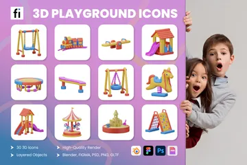 Parque infantil Pacote de Icon 3D