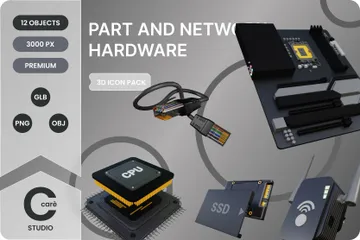 PART AND NETWORK HARDWARE 3D Icon Pack