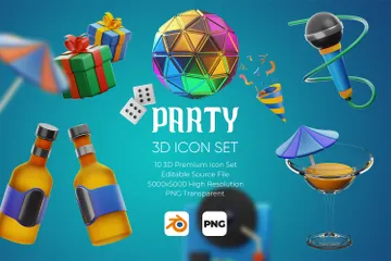 Party 3D Icon Pack