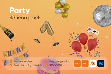 Party 3D Icon Pack