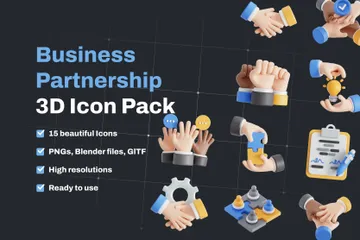Partenariat professionnel Pack 3D Icon