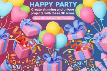 Party 3D Icon Pack