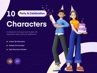 Party And Celebration 3D Illustration Pack