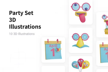 Party-Set 3D Illustration Pack