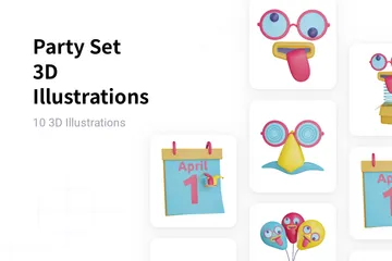 Party Set 3D Illustration Pack