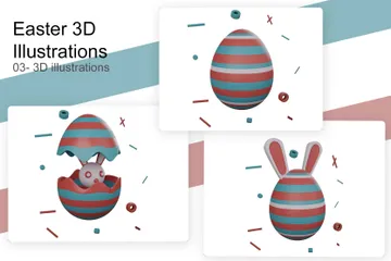 Páscoa Pacote de Illustration 3D