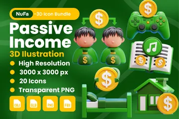 Passive Income 3D Icon Pack