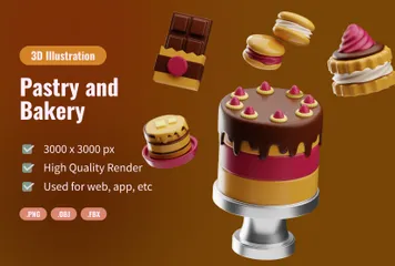 Pâtisserie Et Boulangerie Pack 3D Icon